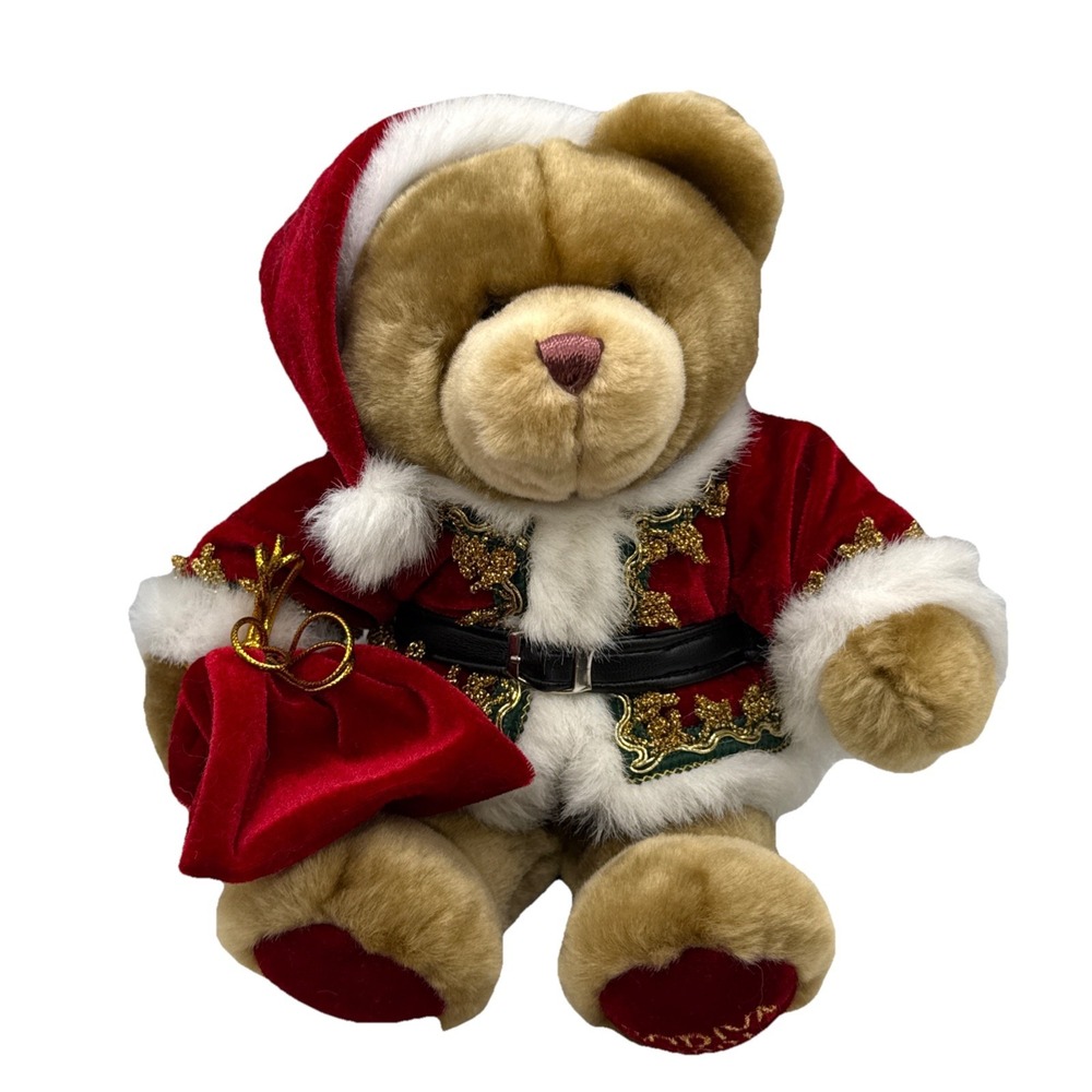 Godiva 2001 Santa Clause Teddy Bear 8" Plush Stuffed Animal Collectible